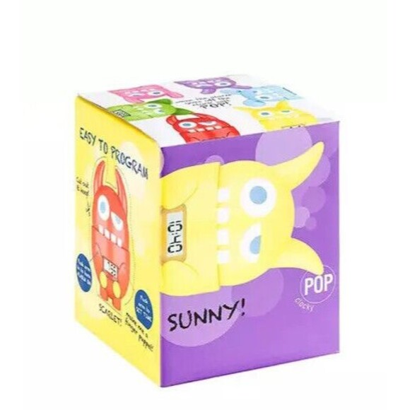 Pop Clocky Pop Monster “SUNNY” Yellow Kids Alarm Clock (Bounces Around) NEW!!! - Picture 1 of 4